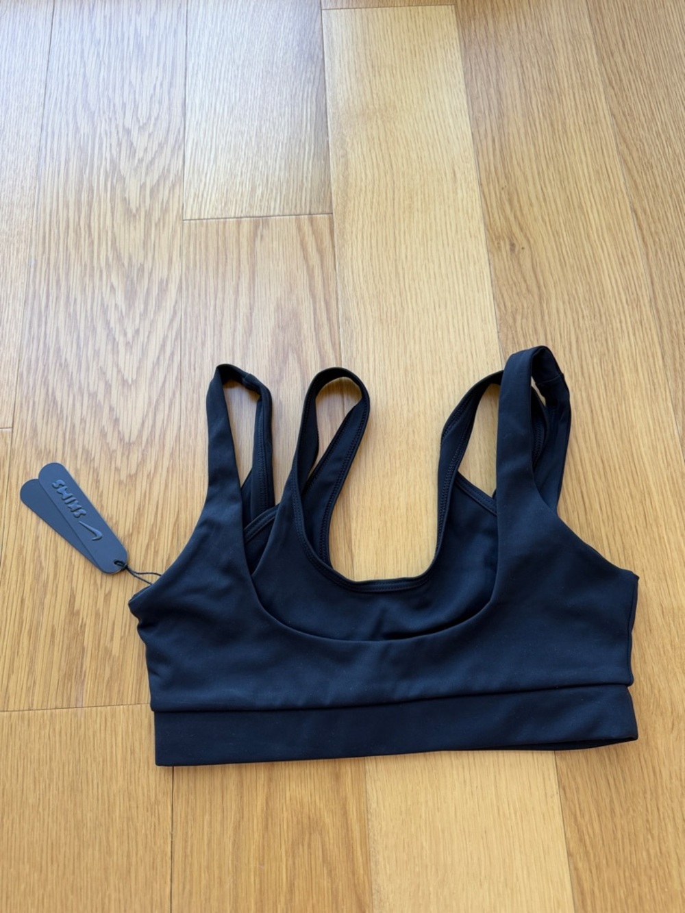 Nike SKIMS Black Double-Strap Sports Bra